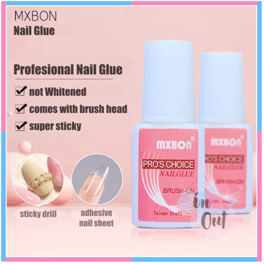 Jual MXBON Profesinal Nail Glue Lem Kuku palsu dengan brush kupal