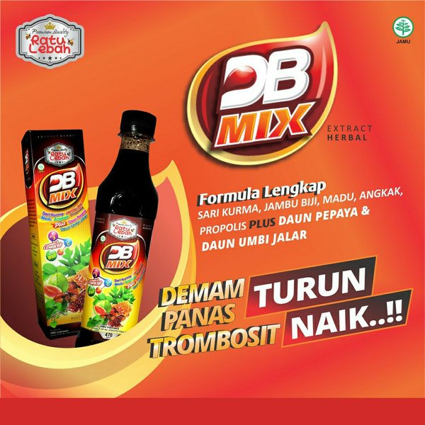 Jual Minuman Herbal Demam Berdarah Trombosit DB Mix Sari Kurma Angkak