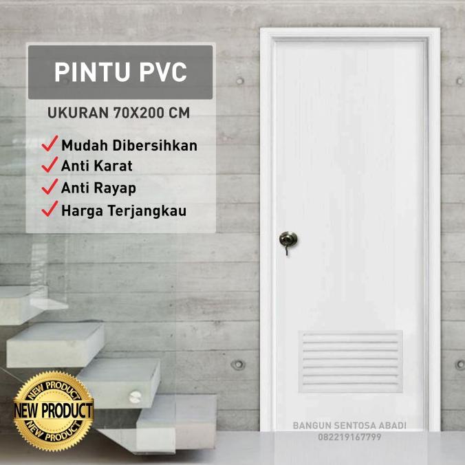 Jual best produk] PINTU PVC KAMAR MANDI MURAH UK 200 X 70/KOMPLIT