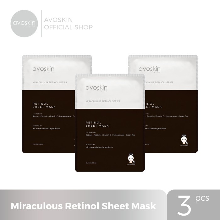 Jual Avoskin Retinol Sheet Mask 3 pcs Shopee Indonesia