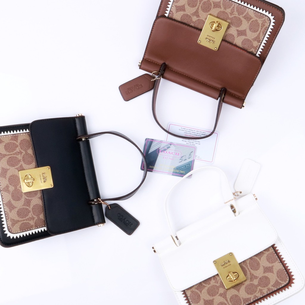 Jual Coach Hutton Topp Handle In Signature Canvas MD0260 Shopee