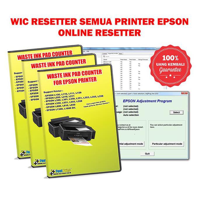 Jual WIC Waste Ink Pad Counter Resetter Utility Khusus Printer Epson