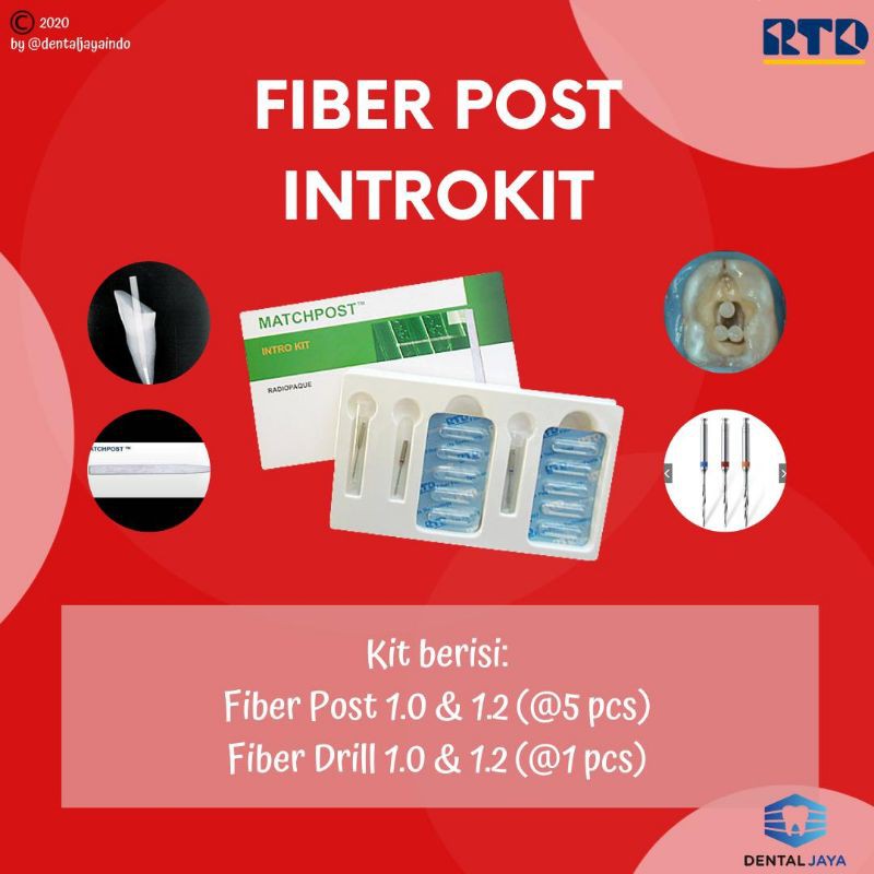 Jual Dental Jaya Intro Kit Fiber Post // FIBER POST // PASAK FIBER