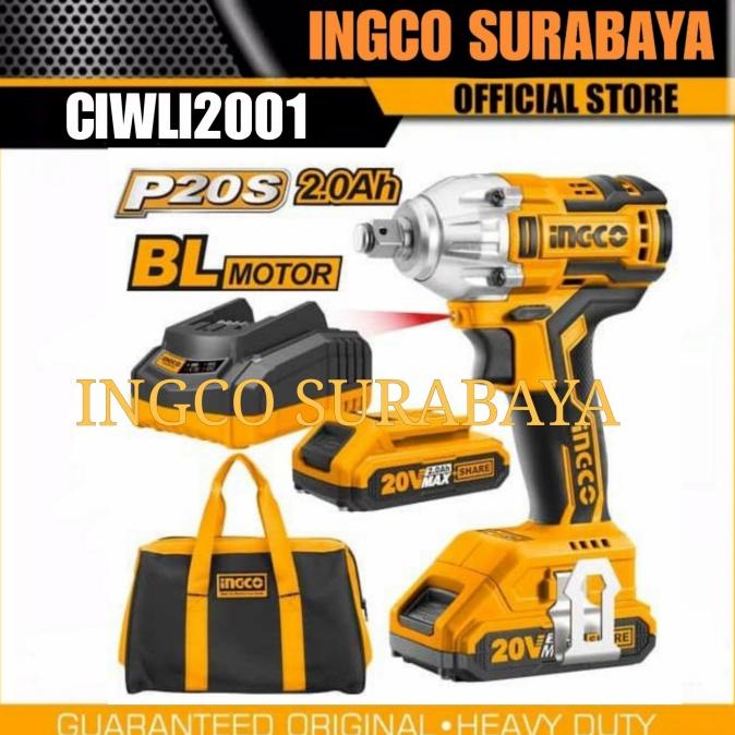 Jual Ingco Ciwli2001 Cordless Bor Baterai Pembuka Baut Roda Impact