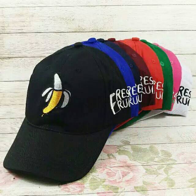 Jual Topi Distro Fashion Pria Wanita / Baseball Caps Fresh Fruit Banana
