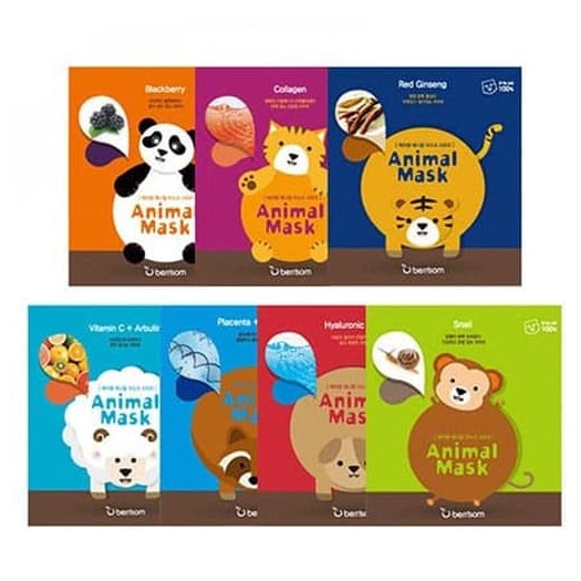 Jual Berrisom Animal Mask Series Box (10pcs) Shopee Indonesia