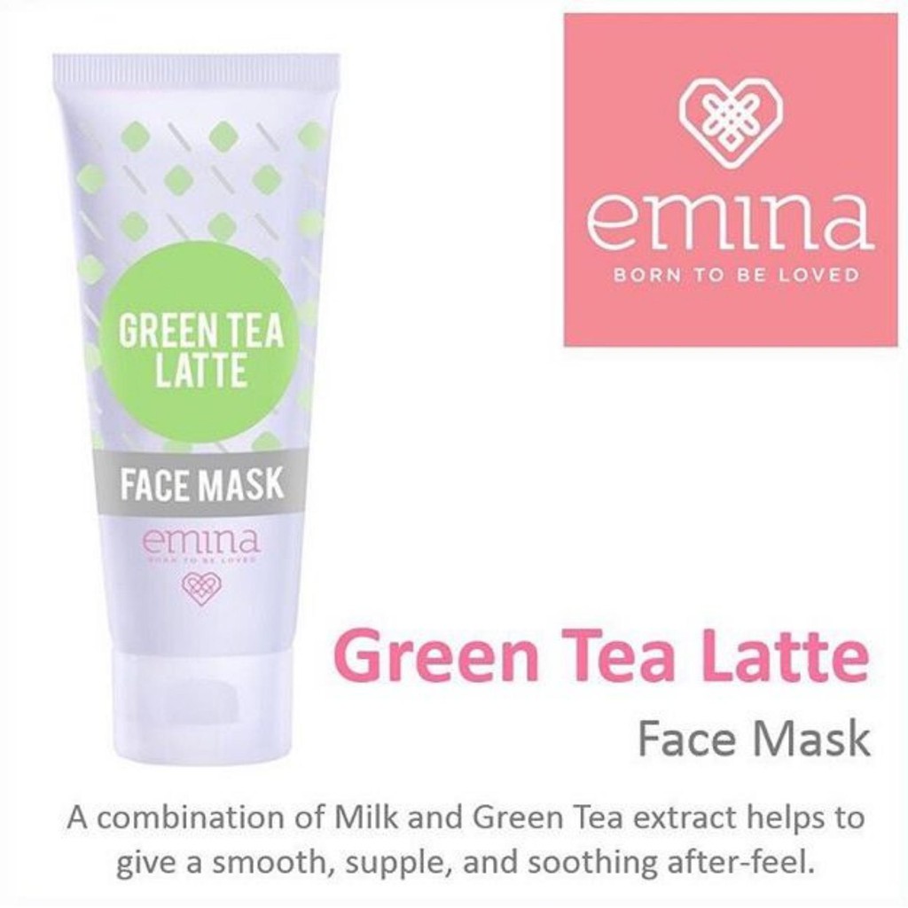 Jual [100gr] K170 Masker Wajah Emina Green Tea Latte Face Mask 60 ML