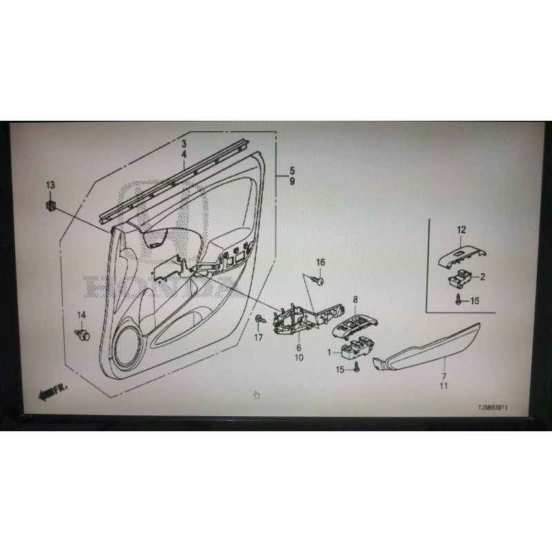 Jual sandaran tangan arm rest pintu depan Honda Jazz ge8 20082023