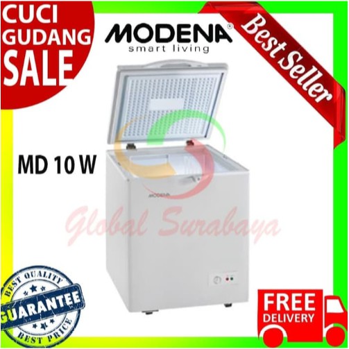 Jual MD 10 W Chest Freezer Modena 100 Liter Harga Pabrik Shopee Indonesia