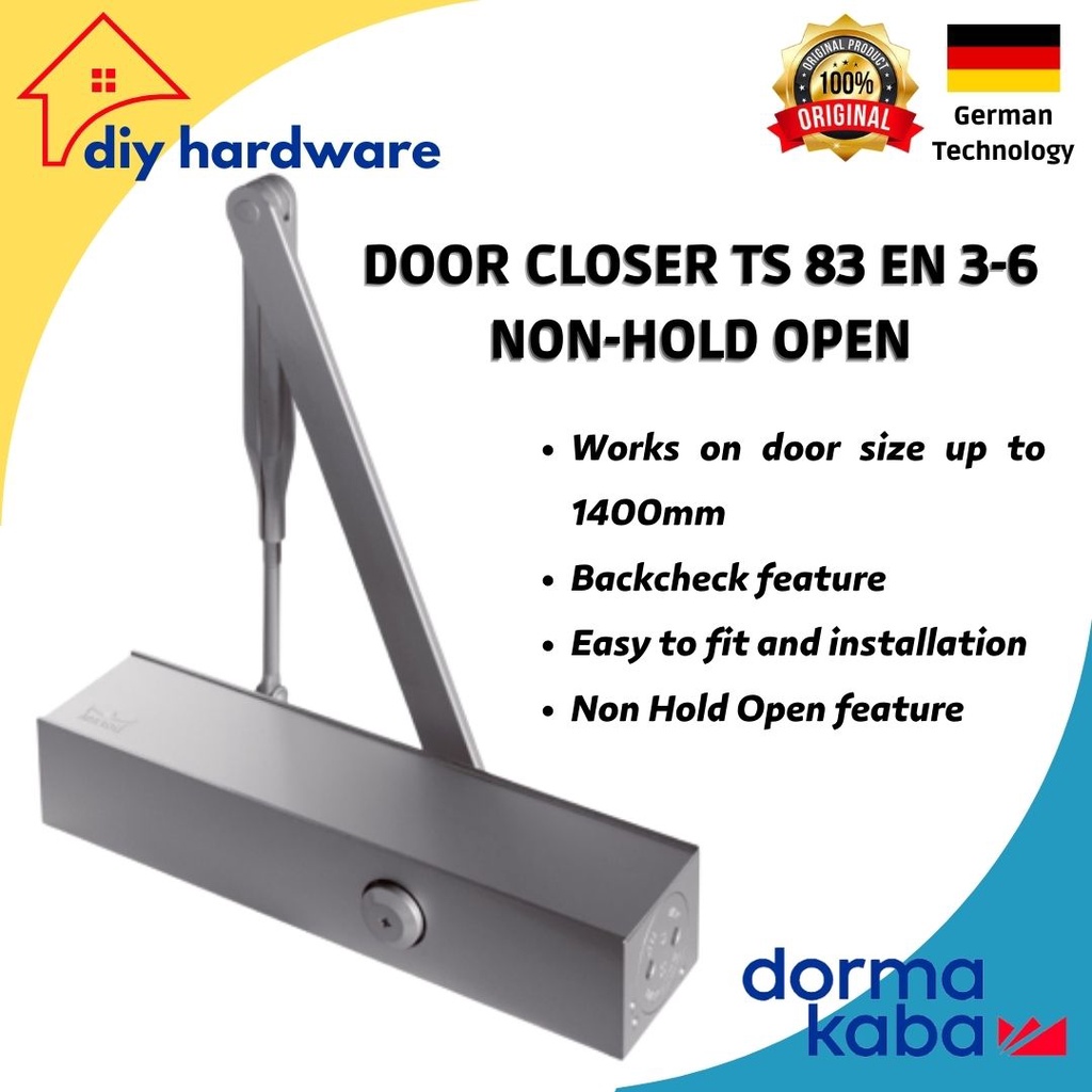 Jual Dorma Door Closer TS83 EN36 NHO Dormakaba TS 83 EN 36 Non Hold
