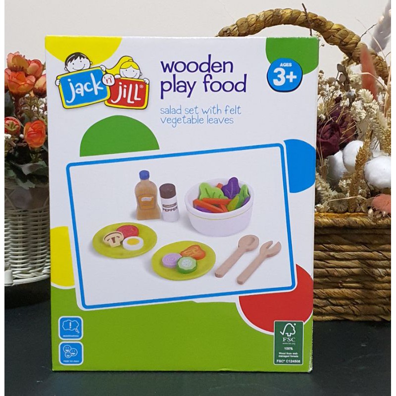 Jual Jack n Jill Wooden Play Food Salad Set Original 100 Shopee