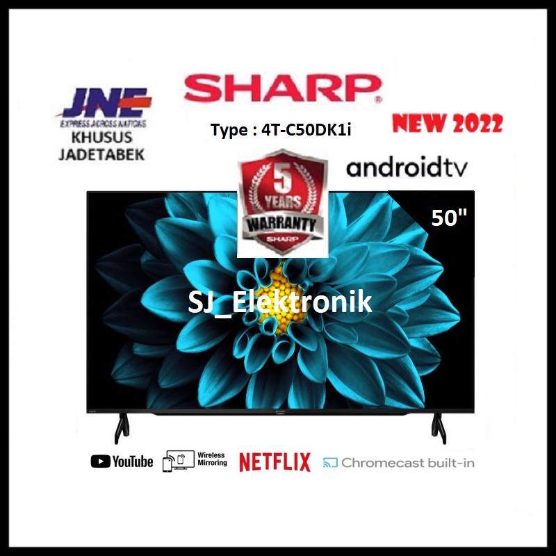 Jual LED TV Sharp 50 Inch 4TC50DK1i / 50DK1i AndroidTV 11 UHD 4K