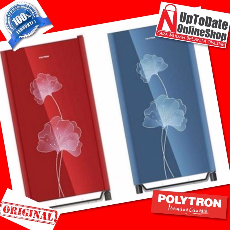 Jual KULKAS 1 PINTU POLYTRON PRO16AN SUPER COOLING GLASS DOOR Shopee