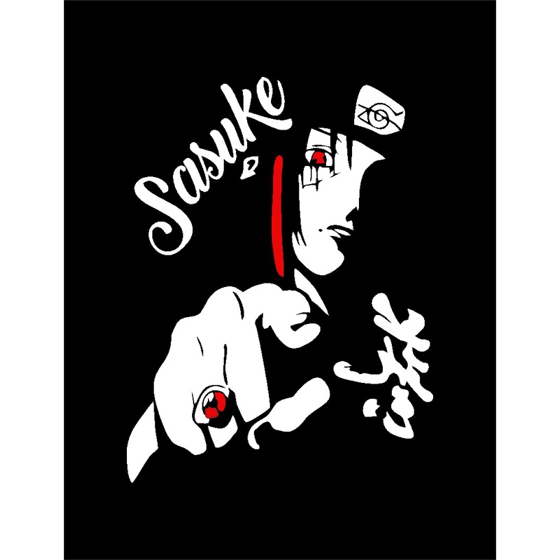 Jual Cutting Stiker sasuke uchiha naruto Sticker keren untuk kaca body