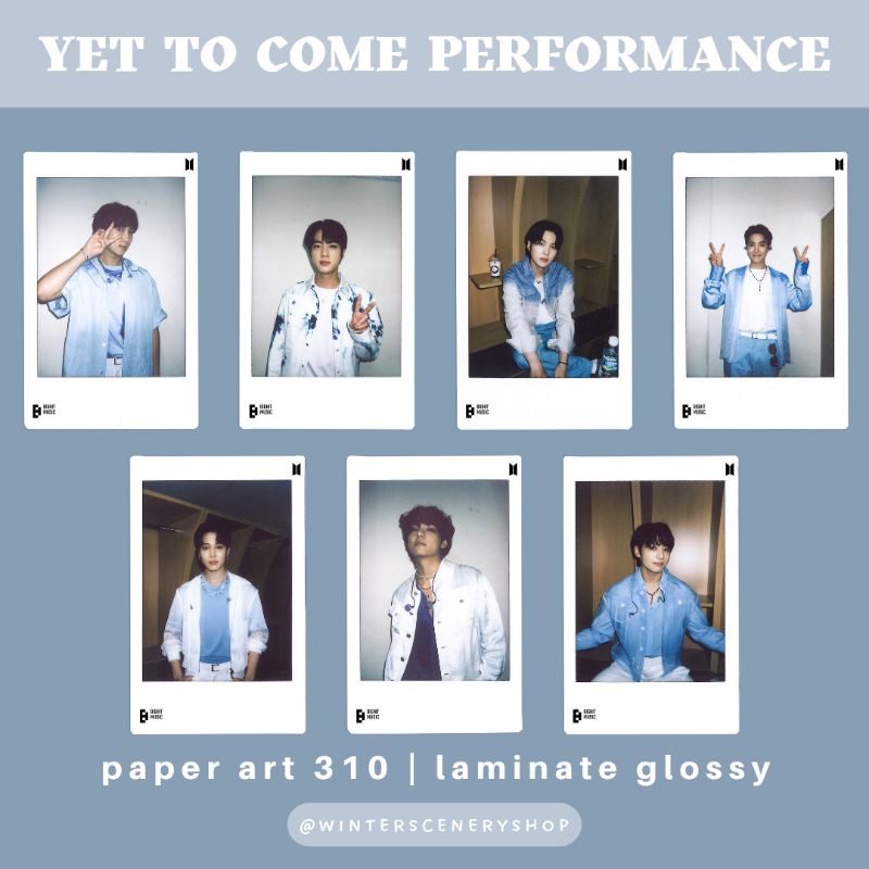 Jual Polaroid BTS Yet To Come Performance Stage Satu Set Dapat