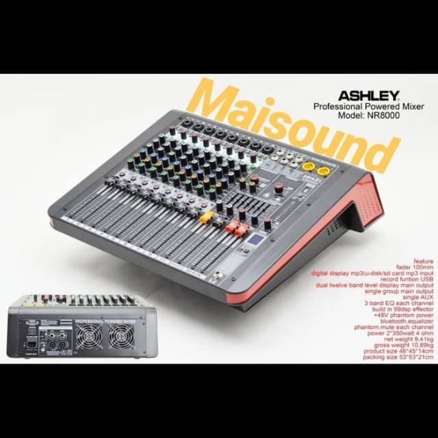 Jual POWER MIXER ASHLEY NR8000 8 CHANNEL ORIGINAL NR 8000 Shopee