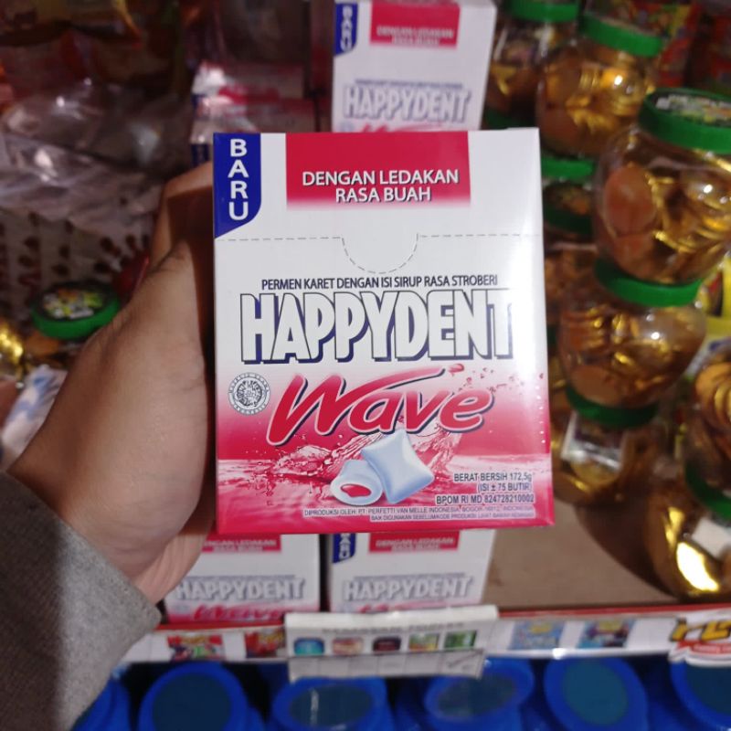 Jual HAPPYDENT Wave Permen karet isi sirup 75 butir / Permen Karet(03)