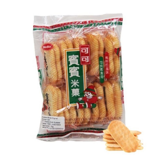 Jual Bin Bin Rice Cracker Original Flavor 75gr / Krekers Beras Original