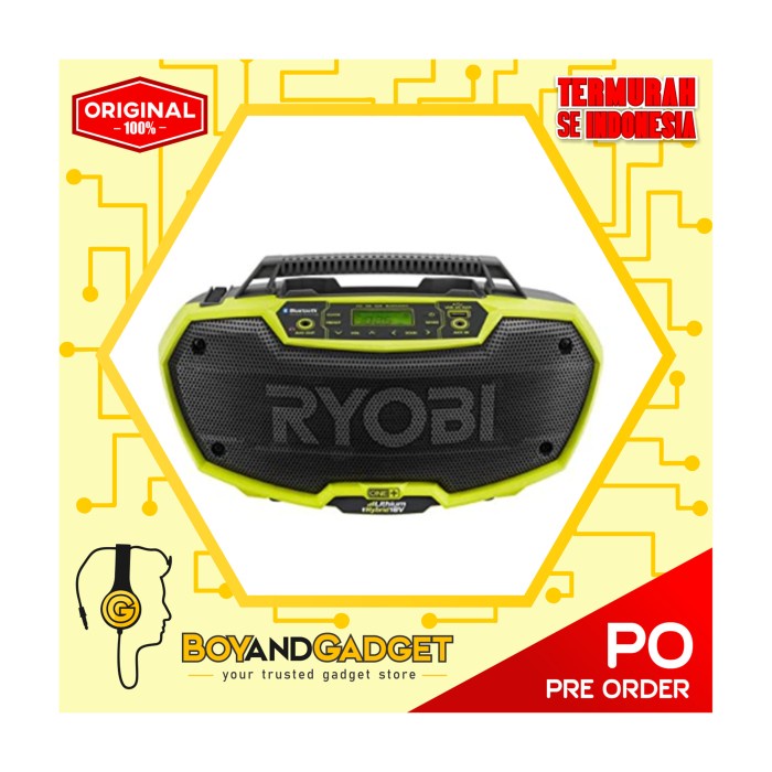 Jual Ryobi P746 One+ 18-Volt Lithium Ion / AC Dual-Powered AM/FM Stereo