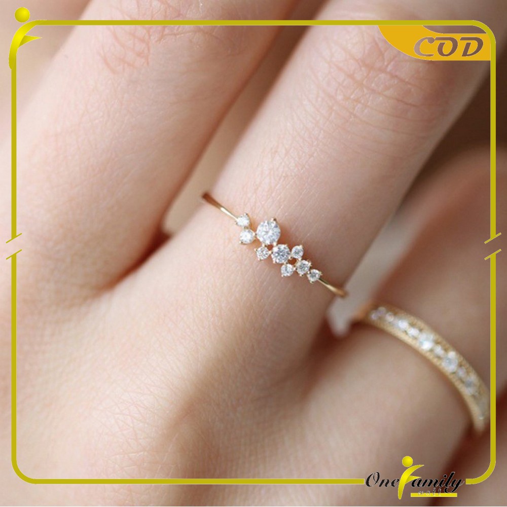 Jual ONEK86 Cincin Wanita Diamond Fashion Korea Cincin Bentuk Hati
