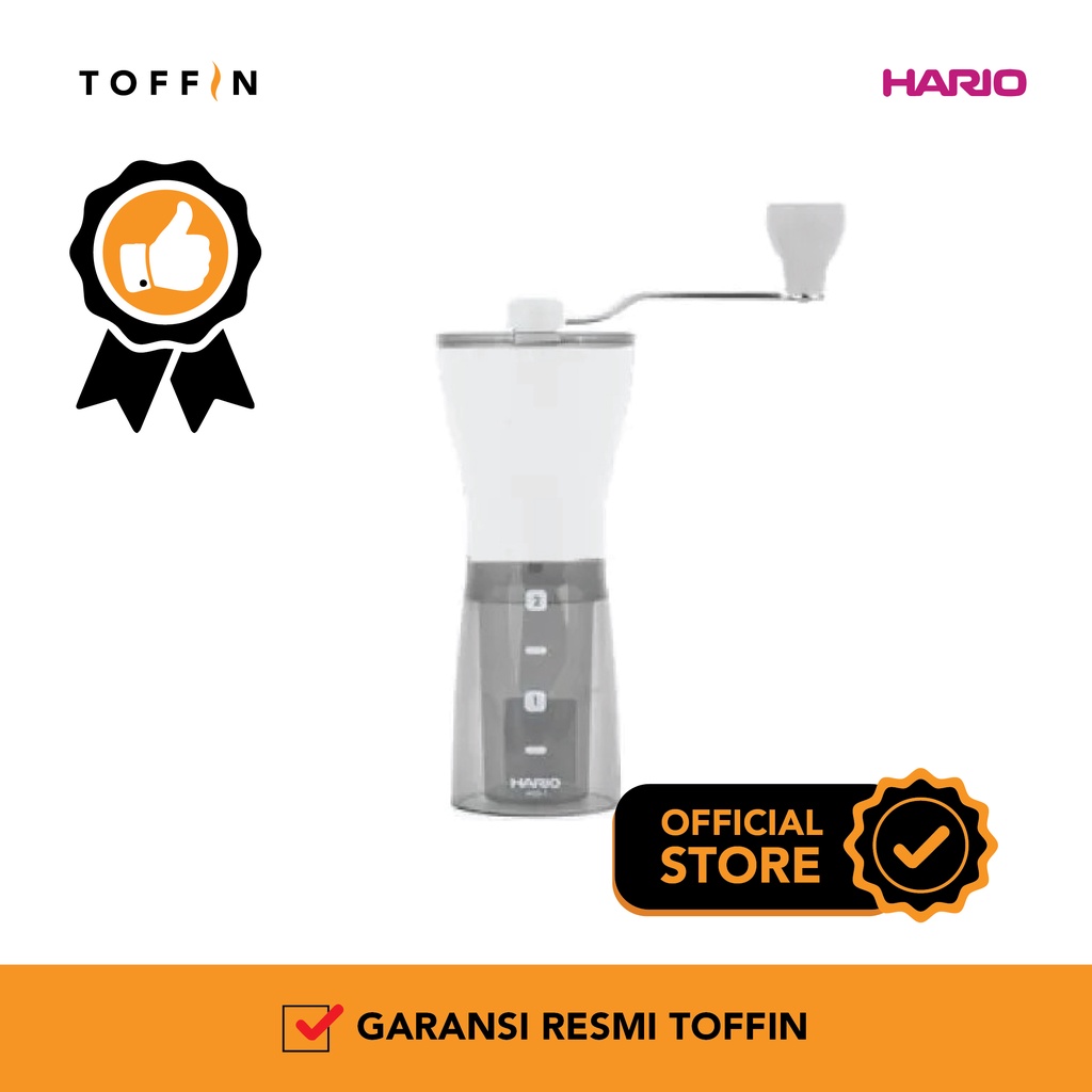 Jual HARIOCoffeeMill CeramicSlim V Matte White Shopee Indonesia