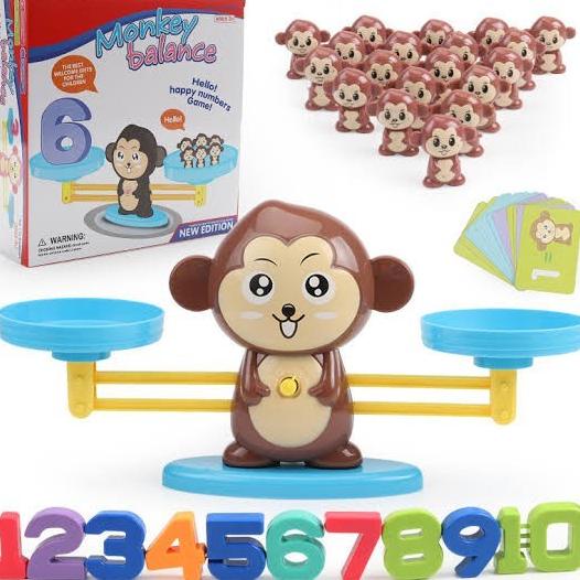 Jual Ggbell Mainan Anak Montessori Monkey Balance Scale Puzzle Children