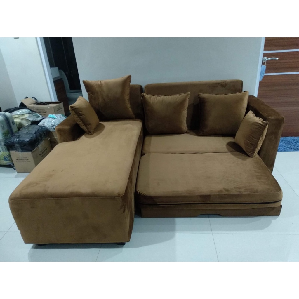 Jual Sofa L Bed Sofa Sudut minimalis Sofa Minimalis Ruang Tamu