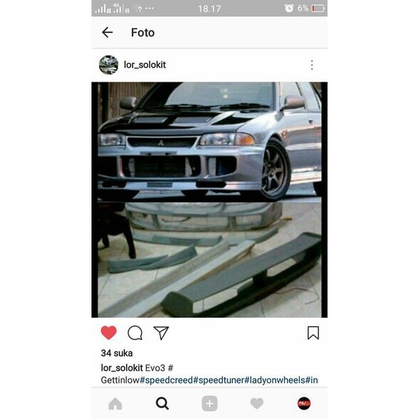 Jual Bodykit Mitshubishi Evo Bodykit EVO ONGKIR TERMURAH bodykit t
