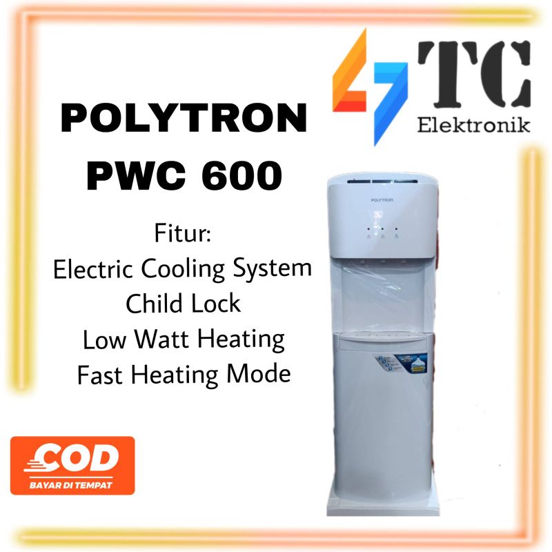 Jual Dispenser Polytron PWC600 Galon Bawah Child Lock Shopee Indonesia