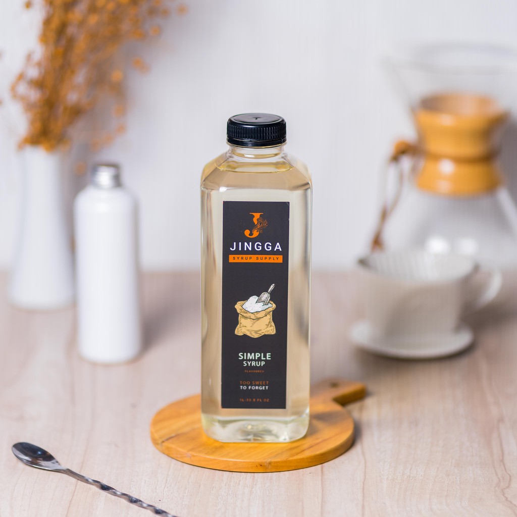 Jual Simple Syrup 1000 ml Jingga Syrup Gula Cair 1000 ml Untuk Kopi