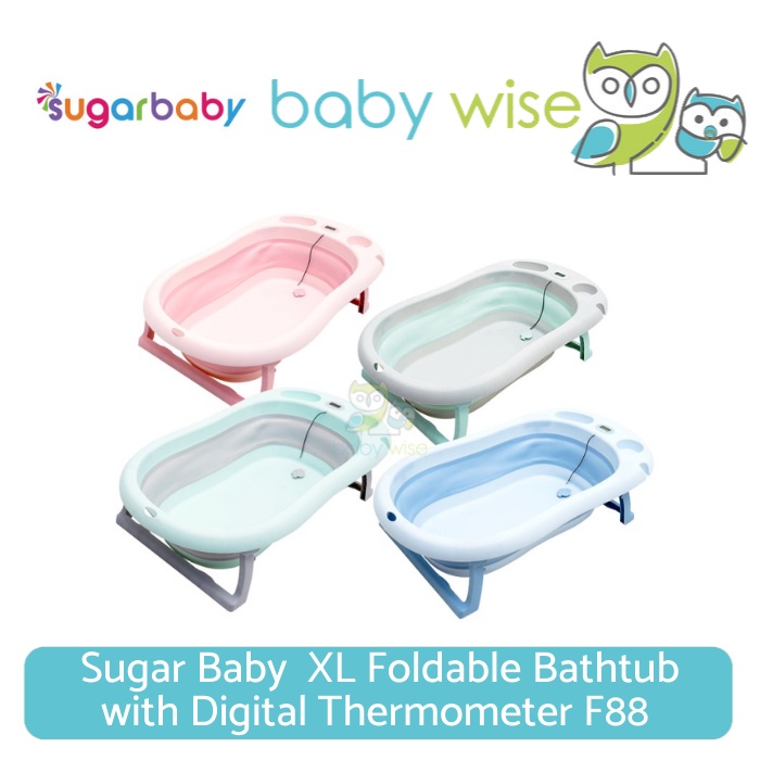 Jual Sugar Baby XL Foldable Bathtub Bath tub with Digital Thermometer