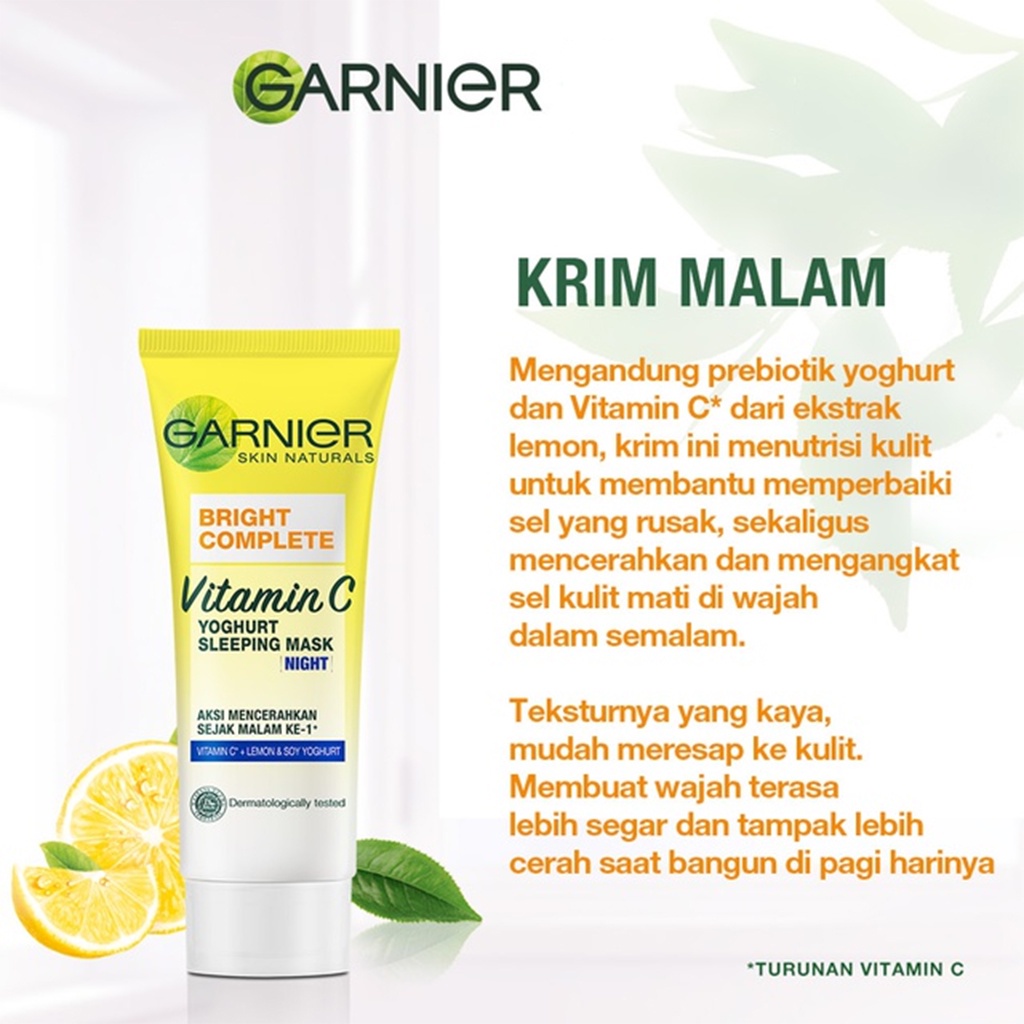 Jual Garnier Bright Complete Yoghurt Sleeping Mask Night Vitamin C 20ml