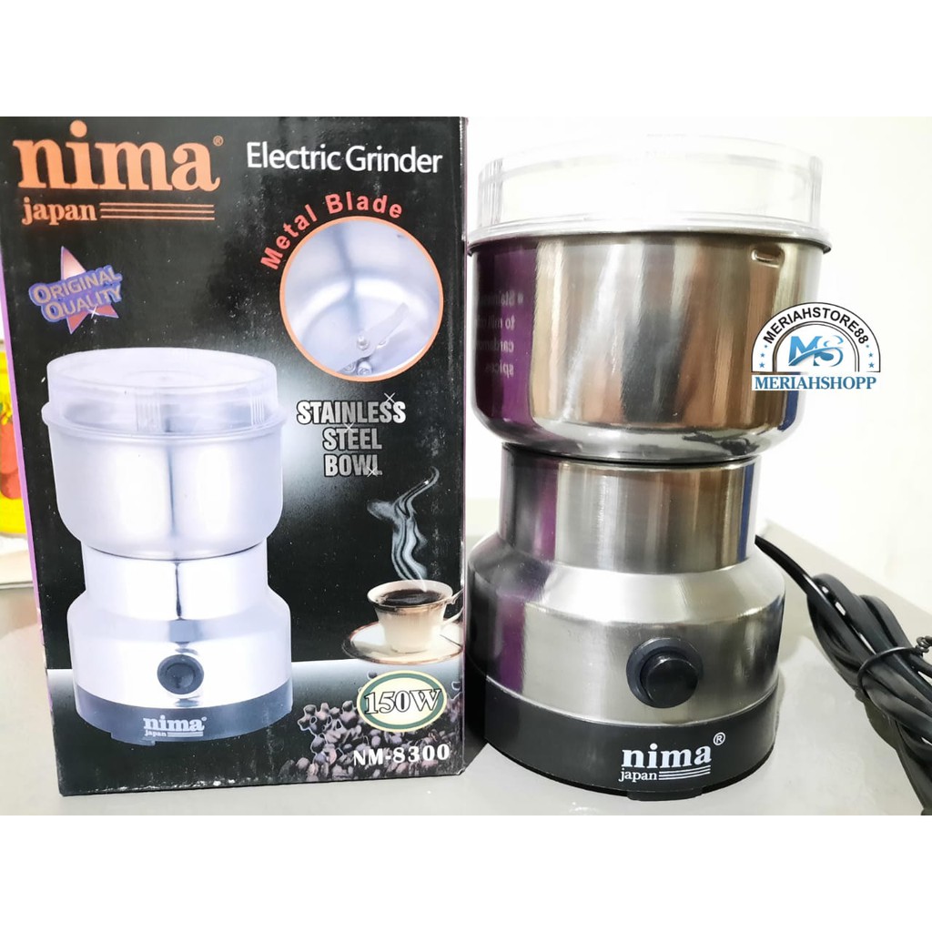 Jual NIMA JAPAN FULL STAINLESS Gilingan Kopi Listrik 150 Watt Grinder