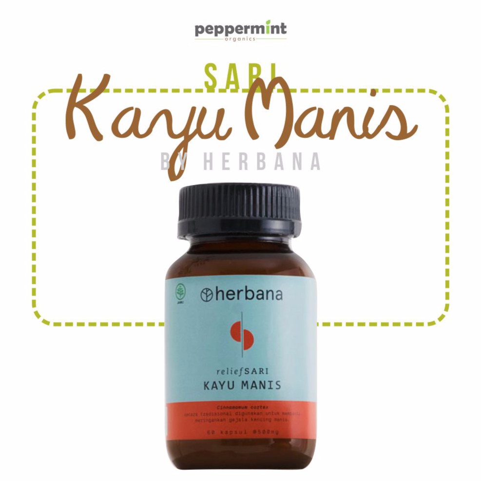 Jual Herbana Relief Sari Kayu Manis (60 Kaplet) / Obat Herbal untuk