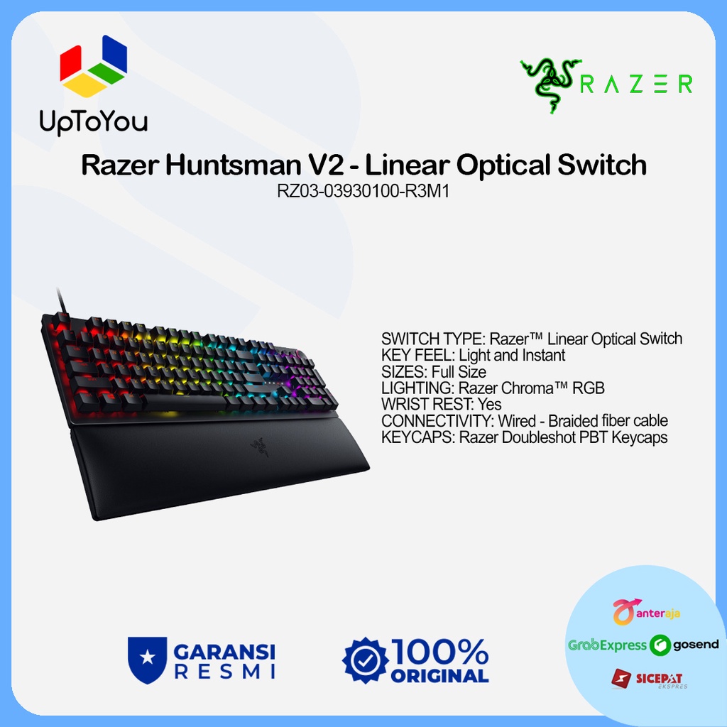 Jual Razer Huntsman V2 Linear Optical Red Switch Shopee Indonesia