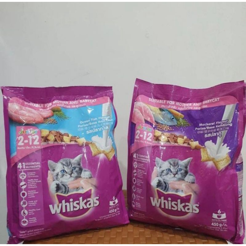 Jual Whiskas Junior 450gr Makanan Kucing kering Cat Food Shopee Indonesia