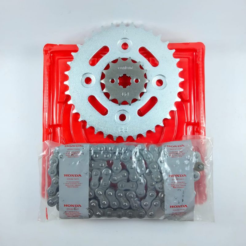 Jual Gear set + rantai AHM Rantai Roda Kit (Drive Chain Kit) SUPRA 125