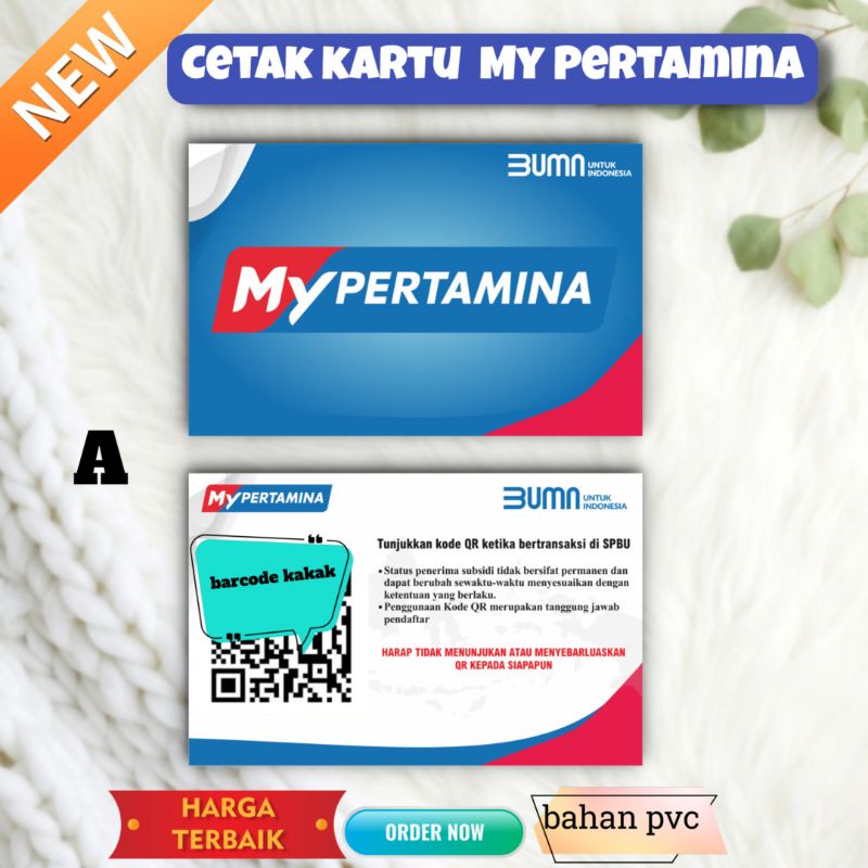 Jual Cetak Kartu My Pertamina bahan Pvc tebal Shopee Indonesia