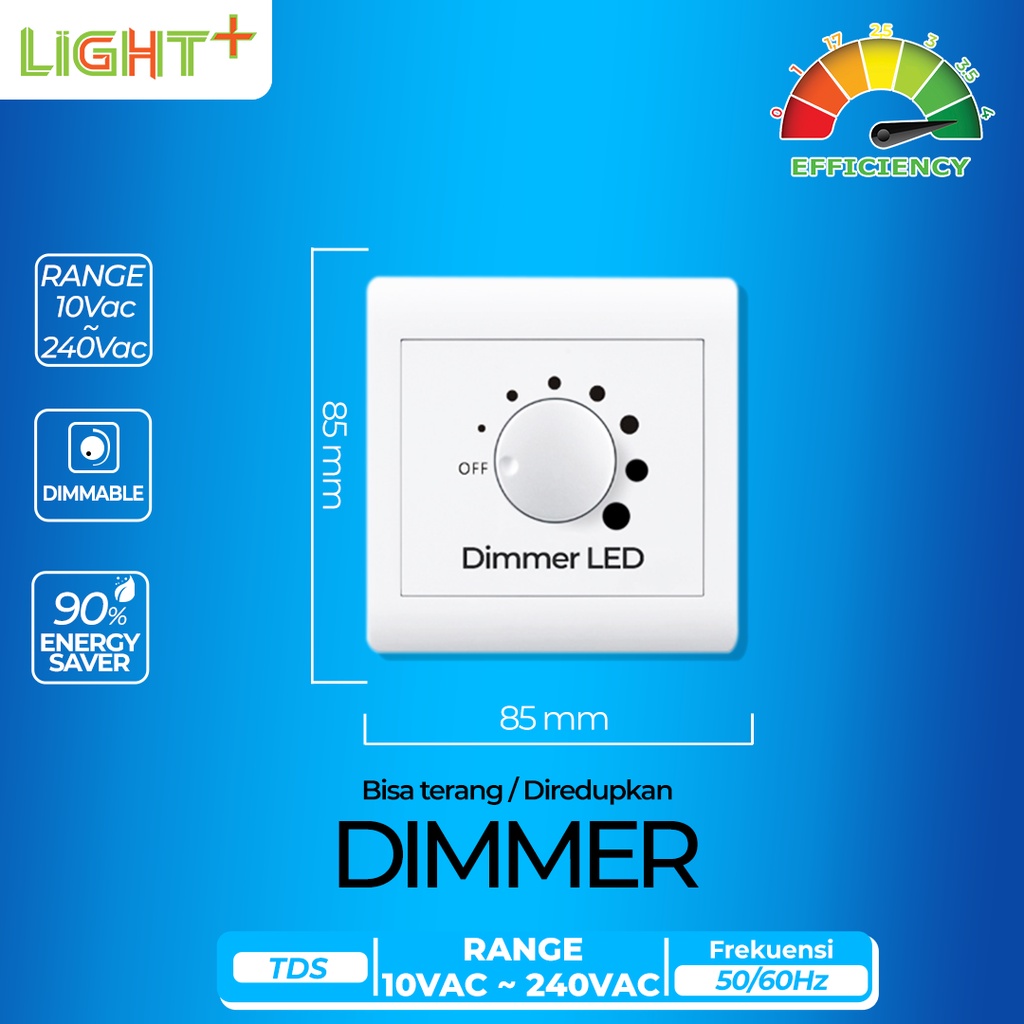 Jual DIMMER SWITCH LAMPU LED Peredup Cahaya Lampu Pengatur Gelap Terang Shopee Indonesia