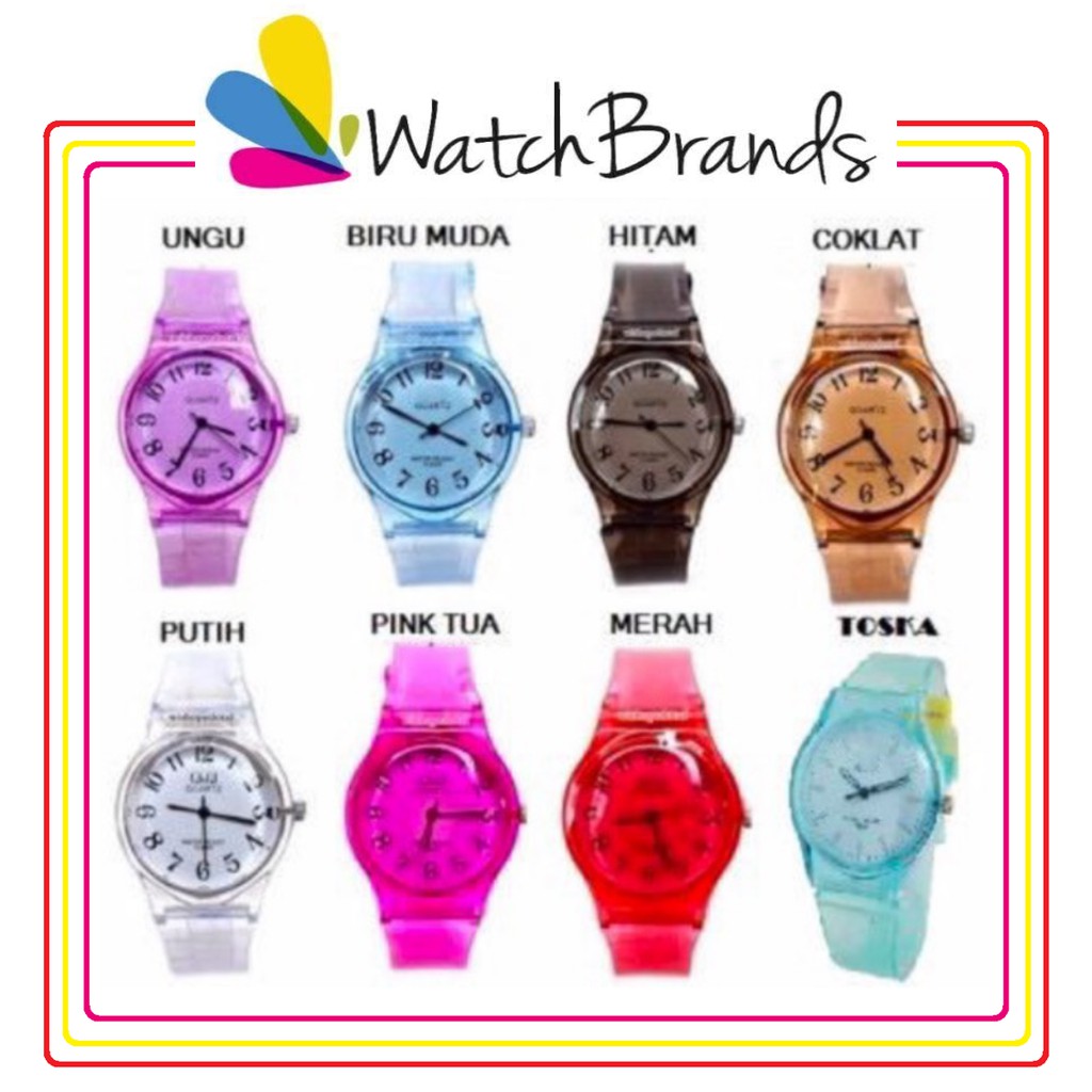 Jual WBS Jam Tangan Jelly Rubber Transparant Transparan Bening Karet