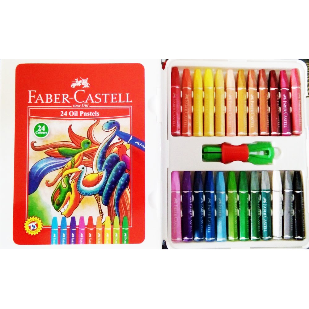 Jual Faber Castell Hexagonal Oil Pastel Crayon 24 Colours Shopee
