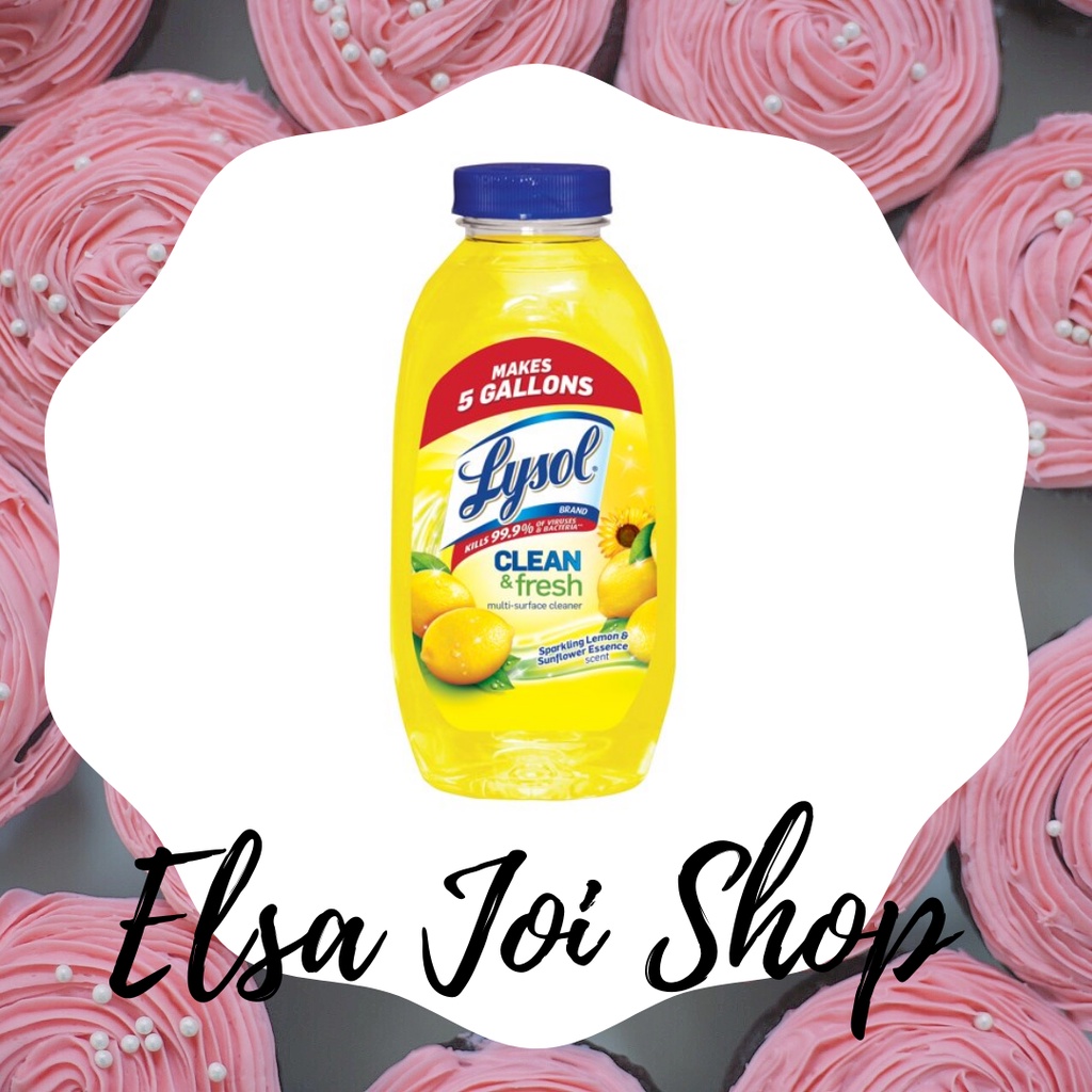 Jual Lysol Clean & Fresh MultiSurface Cleaner, Lemon & Sunflower 317 Ml Shopee Indonesia