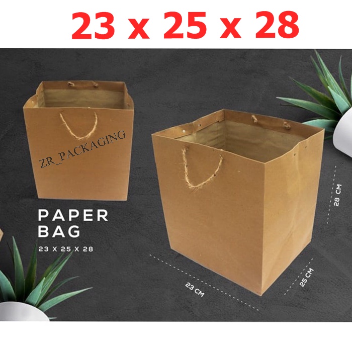 Jual Paper bag tempat kotak nasi/paer bag coklat/paper bag kotak/paper