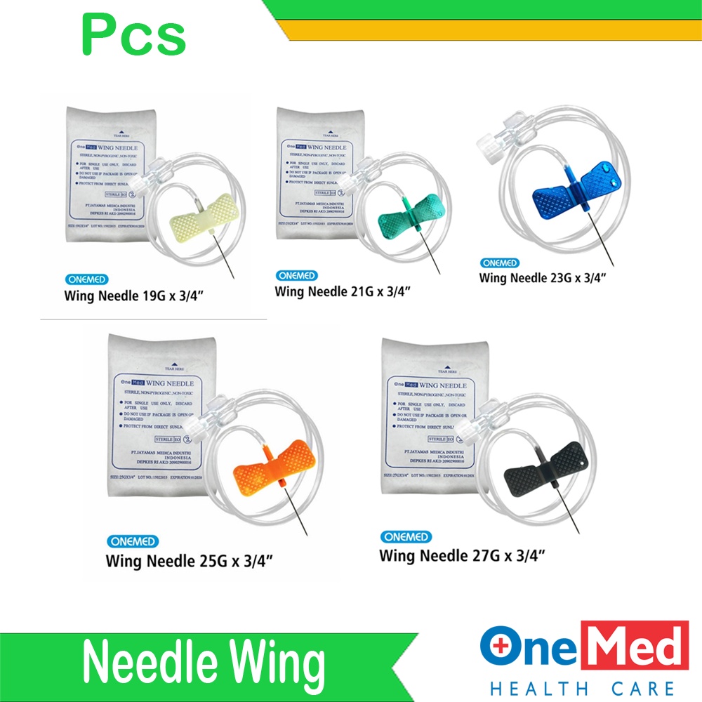 Jual Alkes Pasar Pramuka Wing Needle Scalp Vein Onemed 1 Pcs Shopee