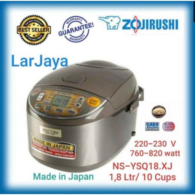 Jual RICE COOKER ZOJIRUSHI NSYSQ18.XJ 1,8L/ 10 Cups Made In Japan Shopee Indonesia