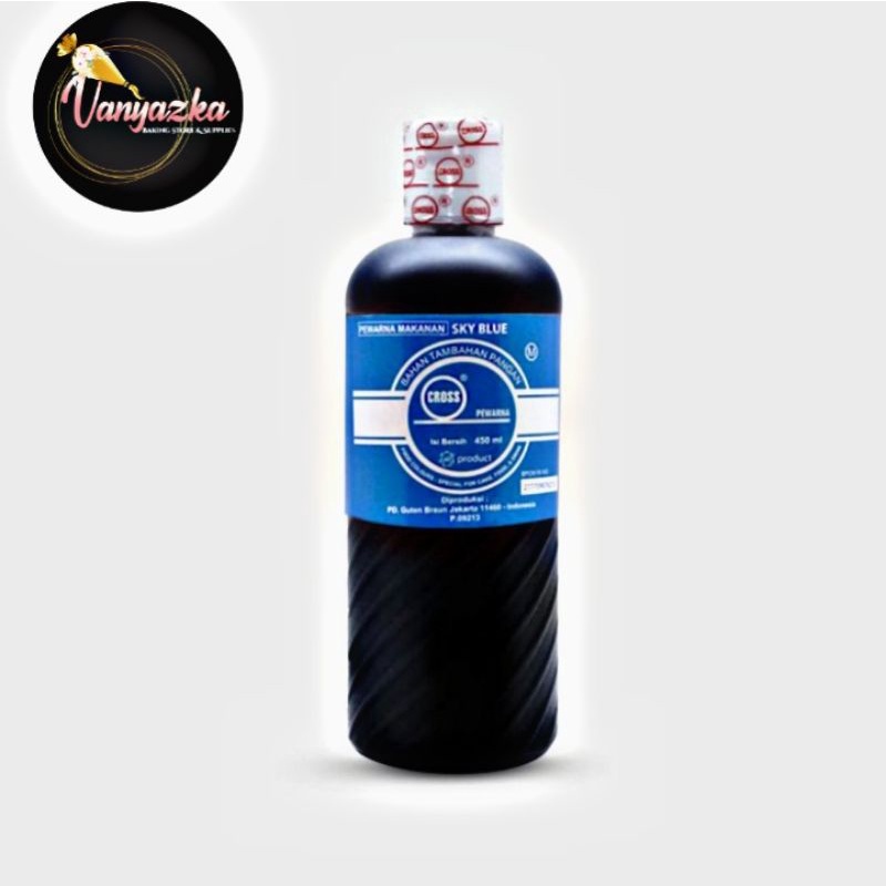 Jual Pewarna Cross/Food Coloring/Pewarna Makanan Cair Halal Cross 450ml