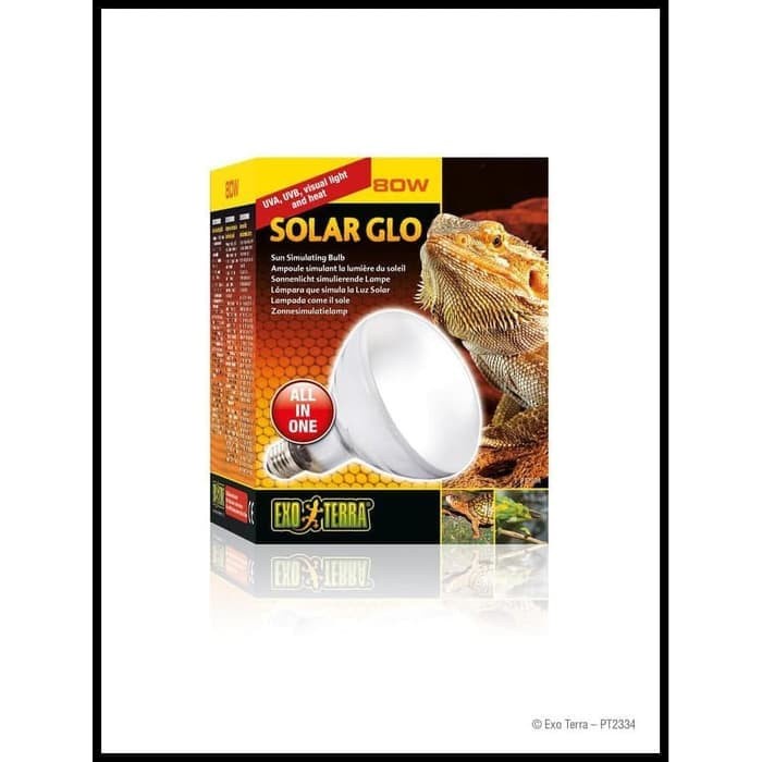 Jual ReptilUvbUvaLampu Exo Terra Solar Glo Mercury Vapour Lamp 80