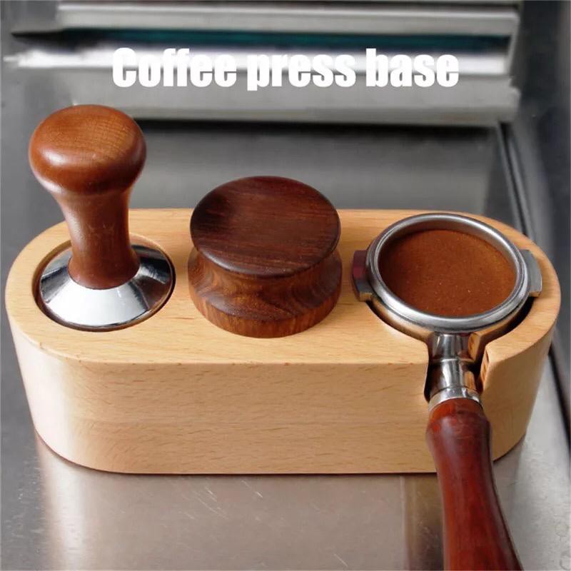 Jual tamping mat wood / wooden tamper mat coffee espresso press holder
