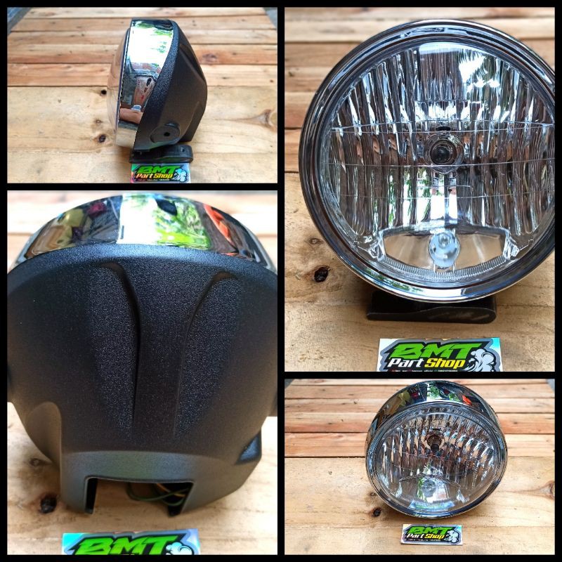 Jual lampu depan headlamp reflektor lampu tiger revo tiger barong 7 inc