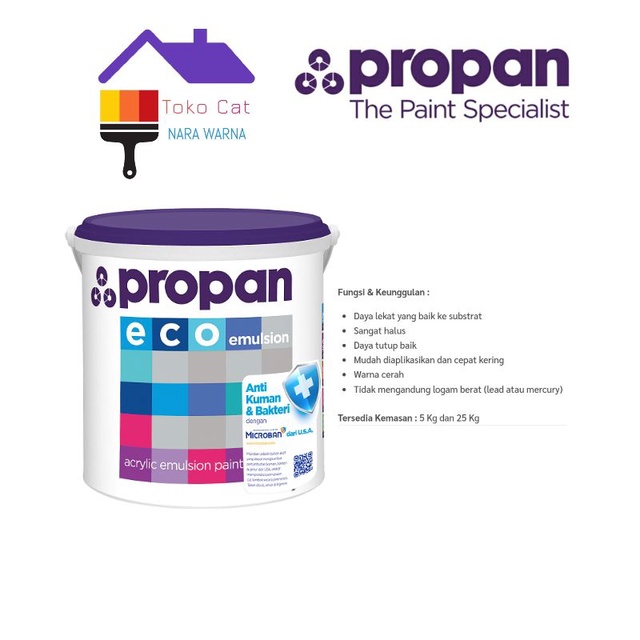 Jual PROPAN ECO EMULSION EE4010 Cat Tembok Interior 5kg Shopee